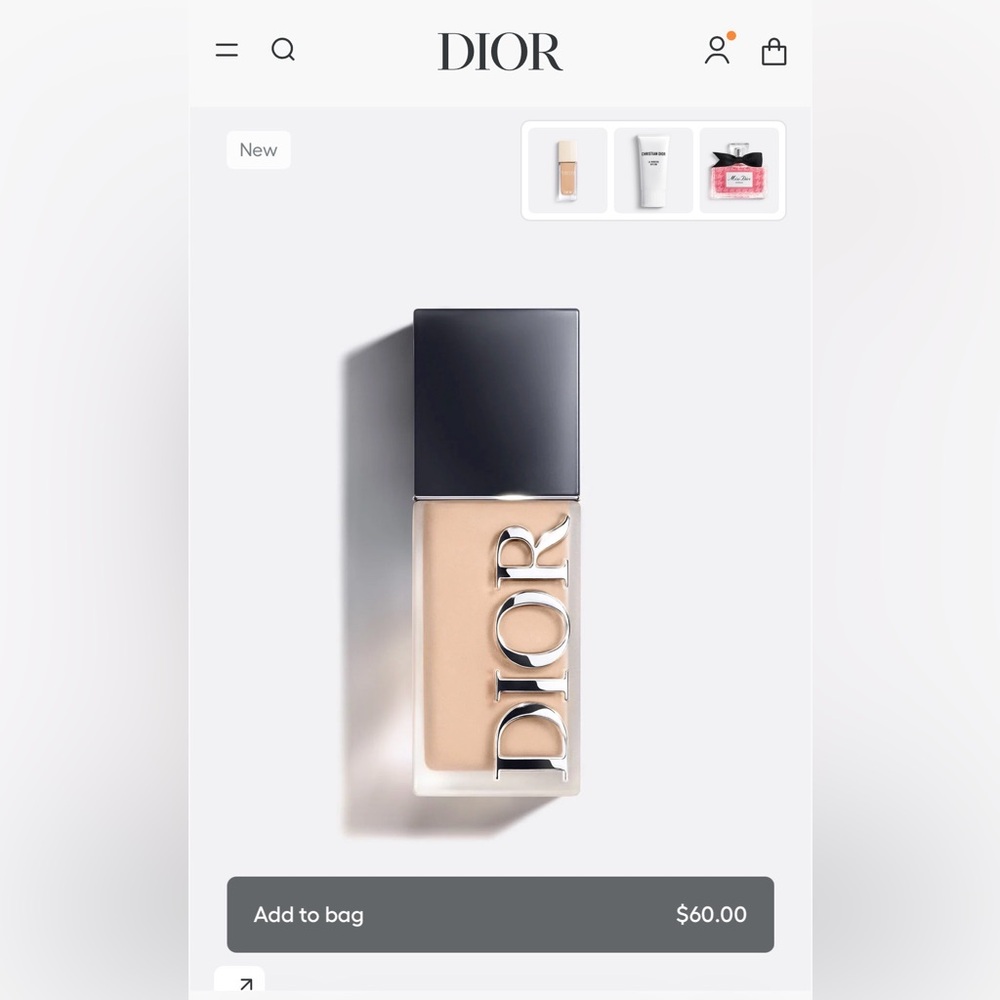 NIB Dior Forever Skin Wear Foundation Shade 2N